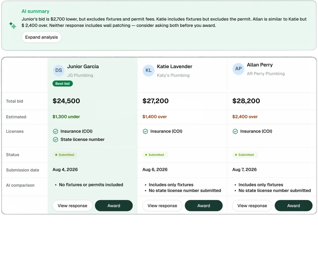 Subcontractor Portal interface