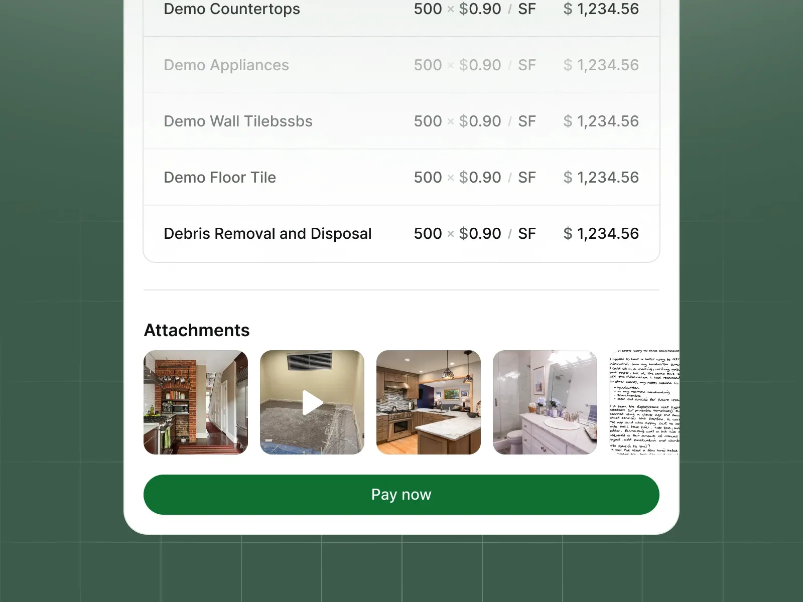 Dashboard screenshot
