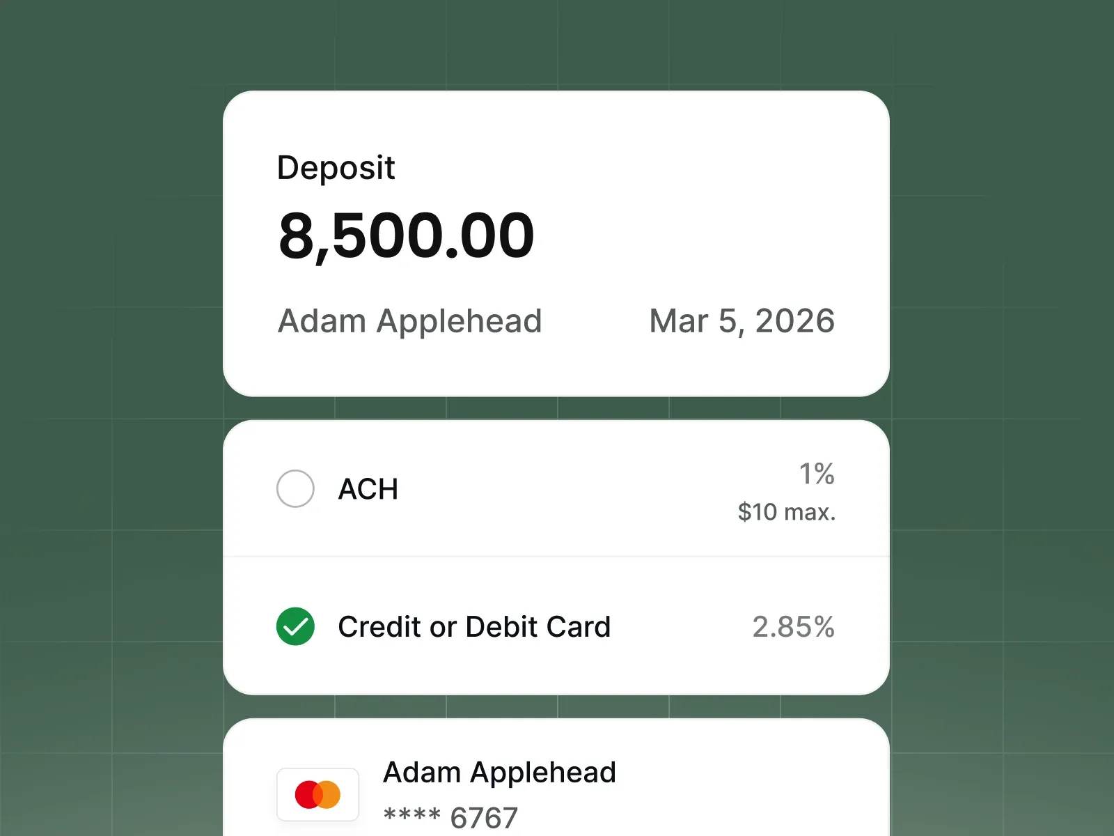 Dashboard screenshot