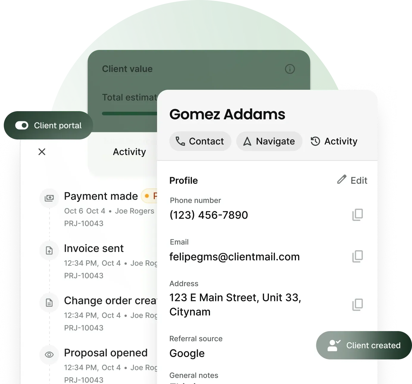 Client Management CRM