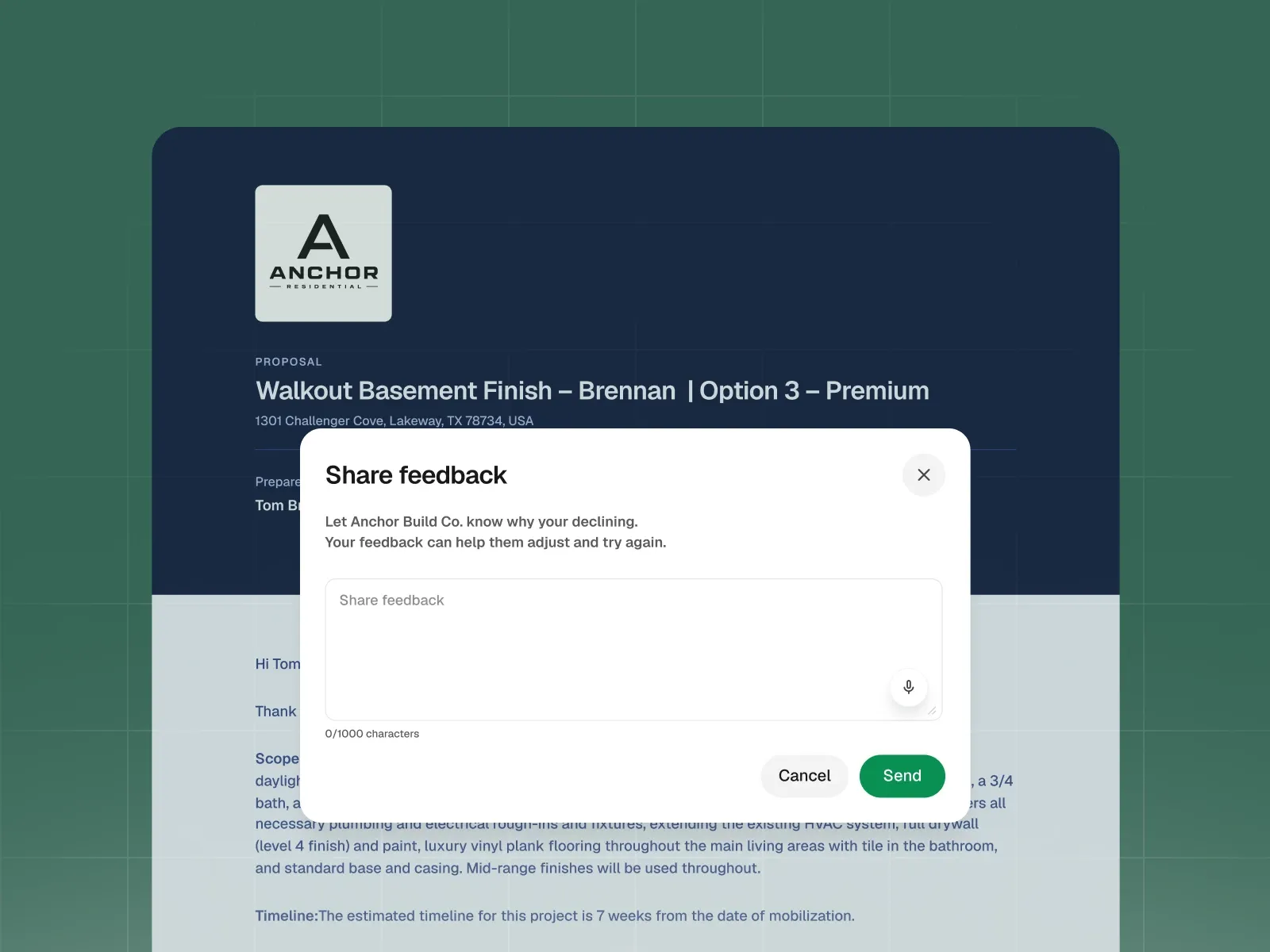 Dashboard screenshot