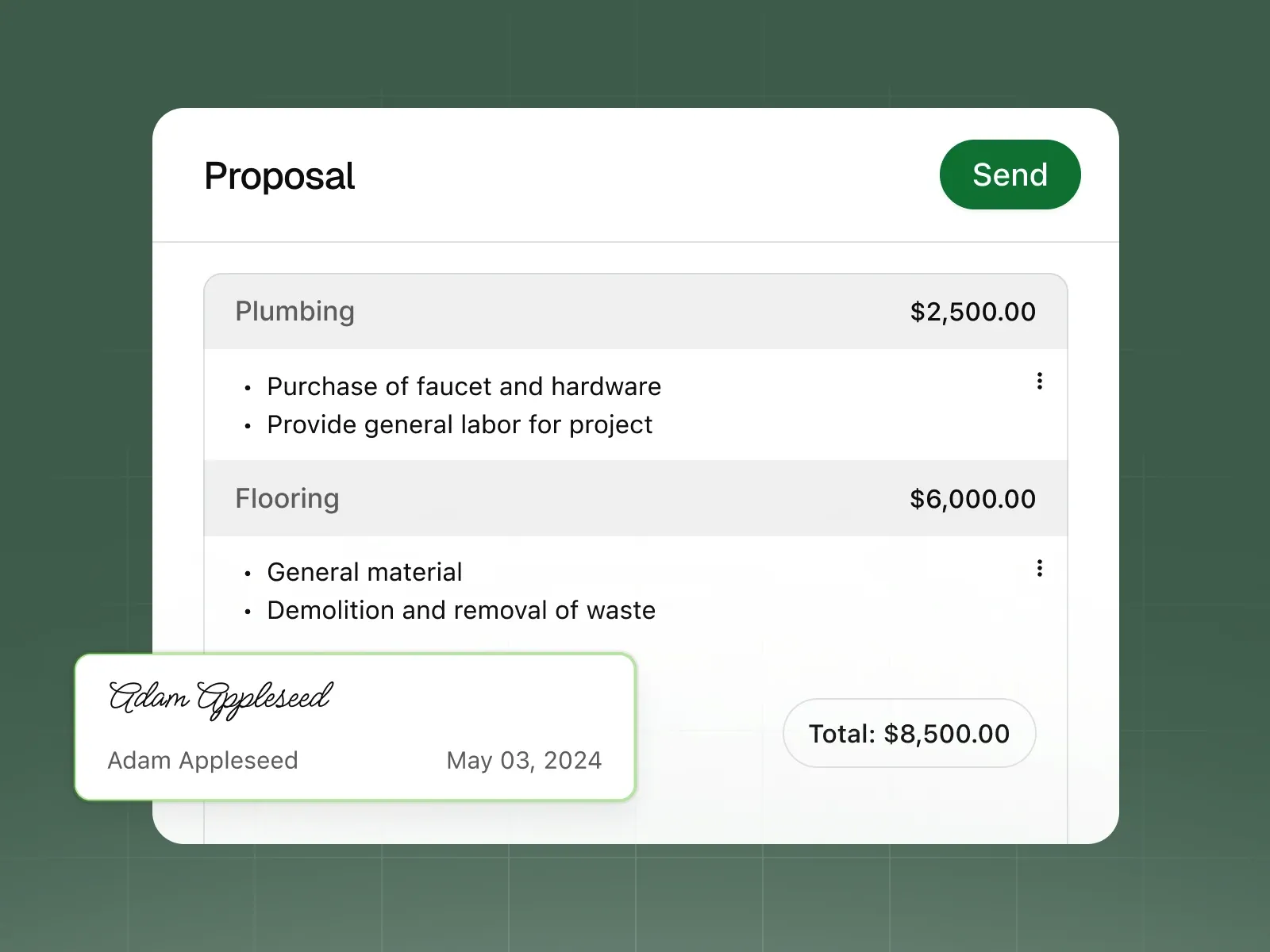 Dashboard screenshot