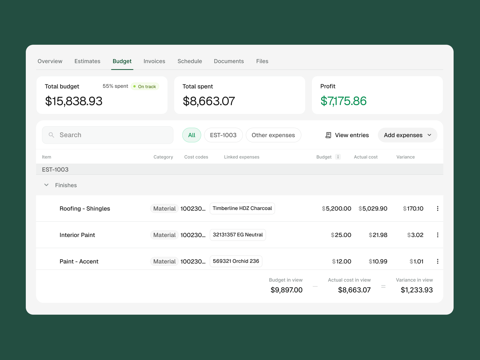 Handoff app screenshot