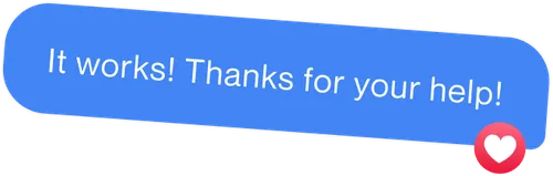 Community message: It works! Thanks for your help!