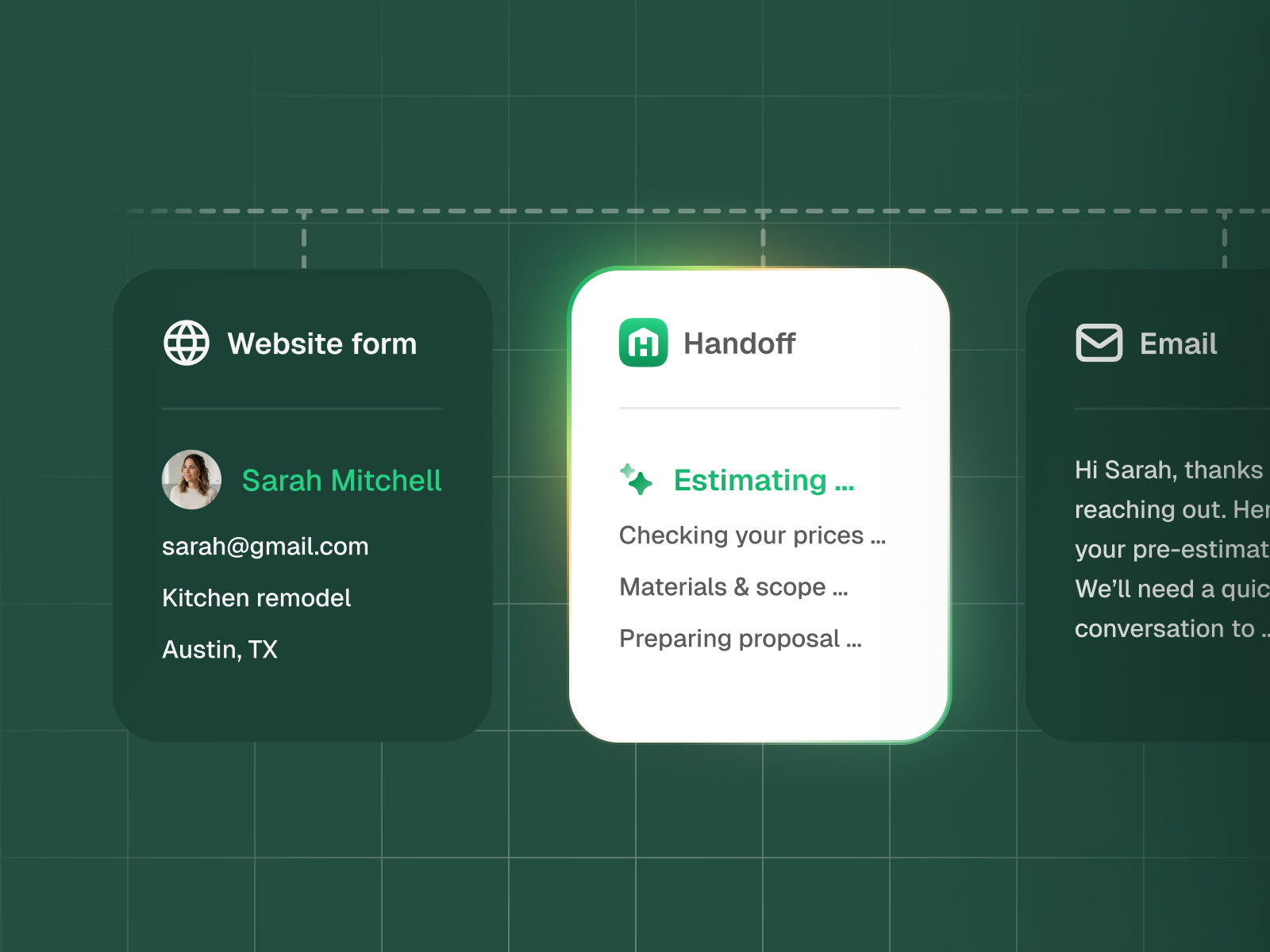 Handoff app screenshot